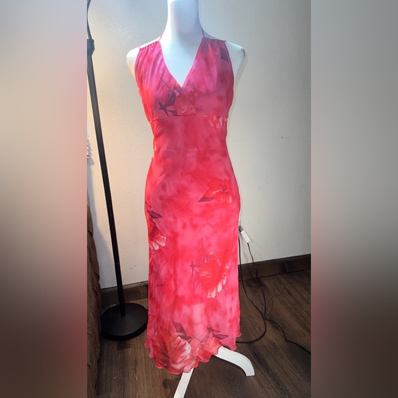 COPY - Vintage Y2k floral hot pink dress size 3 - Picture 14 of 17